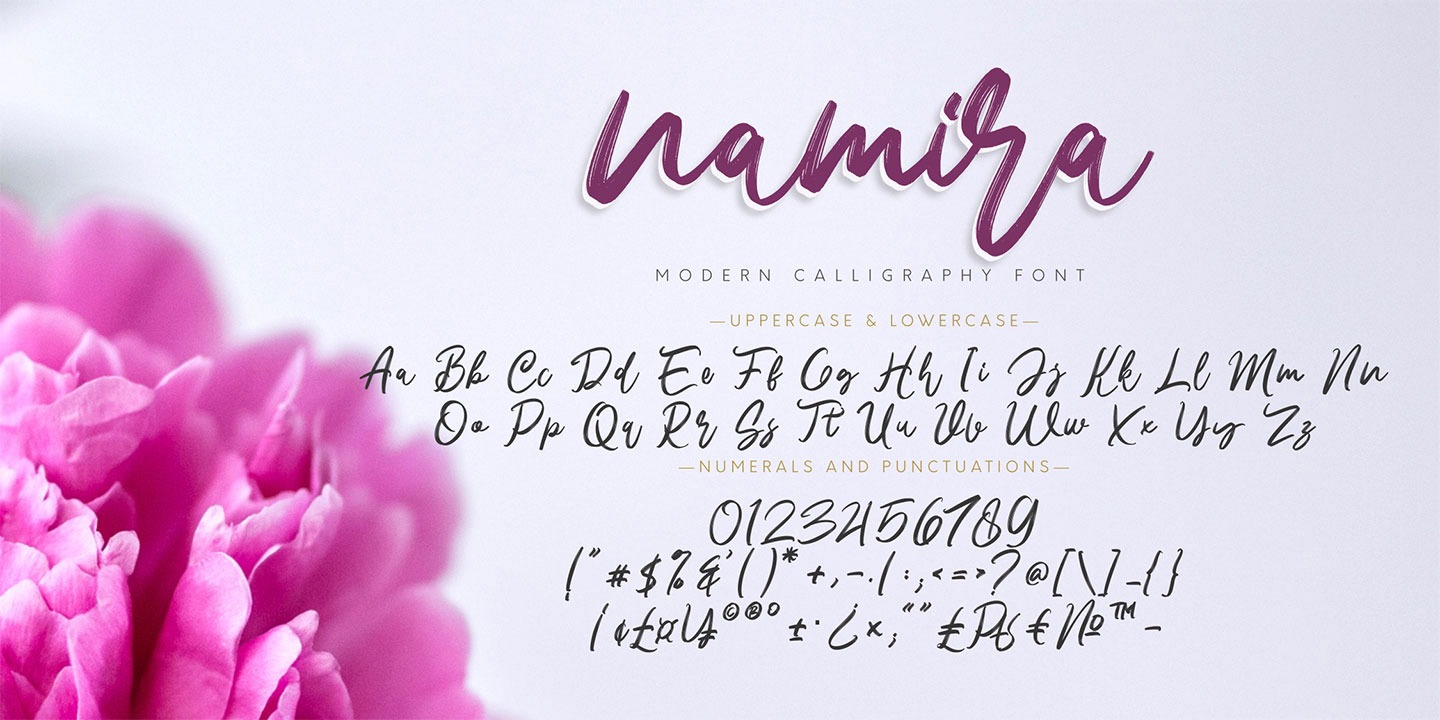 Example font Namira #4